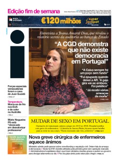 Capa Jornal i sexta-feira, 01 / fevereiro / 2019