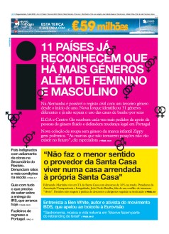 Capa Jornal i segunda-feira, 01 / abril / 2019