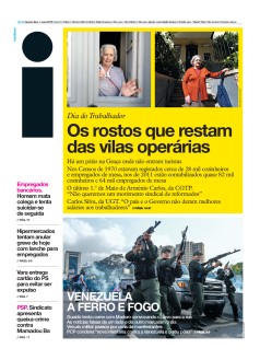 Capa Jornal i quarta-feira, 01 / maio / 2019