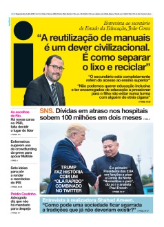 Capa Jornal i segunda-feira, 01 / julho / 2019