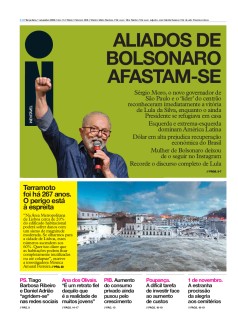 Capa Jornal i ter�a-feira, 01 / novembro / 2022