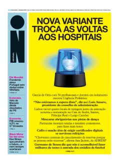 Capa Jornal i quarta-feira, 01 / dezembro / 2021