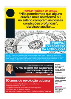 Capa Jornal i quarta-feira, 02 / janeiro / 2019