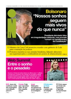 Capa Jornal i quarta-feira, 02 / novembro / 2022