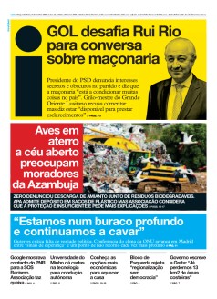 Capa Jornal i segunda-feira, 02 / dezembro / 2019