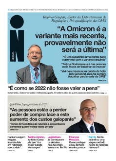 Capa Jornal i segunda-feira, 03 / janeiro / 2022