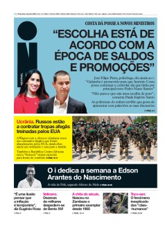 Capa Jornal i ter�a-feira, 03 / janeiro / 2023