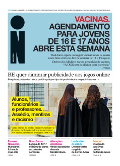 Capa Jornal i ter�a-feira, 03 / agosto / 2021