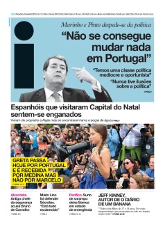 Capa Jornal i ter�a-feira, 03 / dezembro / 2019