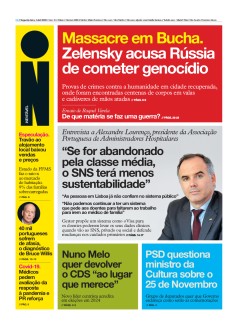Capa Jornal i segunda-feira, 04 / abril / 2022