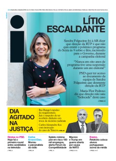 Capa Jornal i quarta-feira, 04 / dezembro / 2019