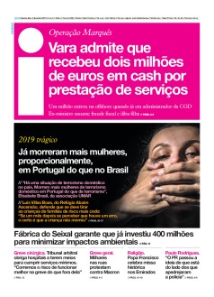 Capa Jornal i quarta-feira, 06 / fevereiro / 2019