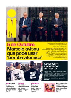 Capa Jornal i quinta-feira, 06 / outubro / 2022