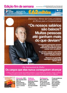 Capa Jornal i sexta-feira, 08 / mar�o / 2019
