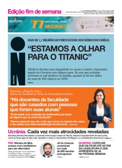 Capa Jornal i sexta-feira, 08 / abril / 2022