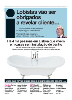Capa Jornal i ter�a-feira, 09 / abril / 2019