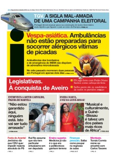 Capa Jornal i segunda-feira, 09 / setembro / 2019
