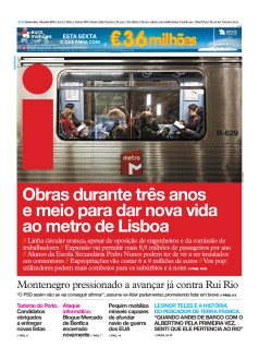Capa Jornal i quinta-feira, 10 / janeiro / 2019