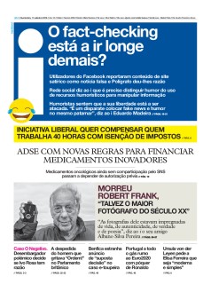 Capa Jornal i quarta-feira, 11 / setembro / 2019