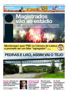 Capa Jornal i segunda-feira, 11 / novembro / 2019