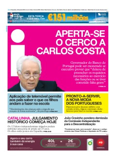 Capa Jornal i ter�a-feira, 12 / fevereiro / 2019