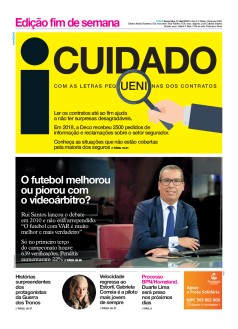 Capa Jornal i sexta-feira, 12 / abril / 2019