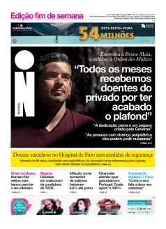 Capa Jornal i sexta-feira, 12 / agosto / 2022