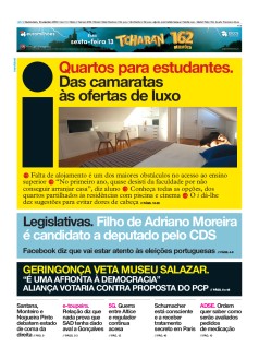Capa Jornal i quinta-feira, 12 / setembro / 2019