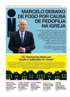 Capa Jornal i quarta-feira, 12 / outubro / 2022