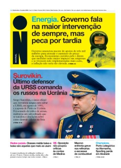 Capa Jornal i quinta-feira, 13 / outubro / 2022
