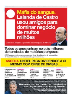 Capa Jornal i quarta-feira, 13 / novembro / 2019
