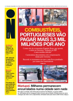 Capa Jornal i ter�a-feira, 15 / mar�o / 2022