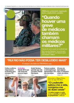 Capa Jornal i quinta-feira, 15 / agosto / 2019
