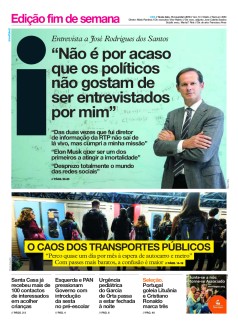 Capa Jornal i sexta-feira, 15 / novembro / 2019