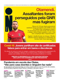 Capa Jornal i quarta-feira, 15 / dezembro / 2021