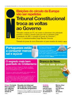 Capa Jornal i quarta-feira, 16 / fevereiro / 2022