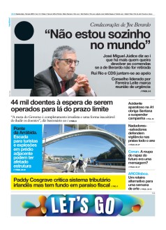 Capa Jornal i quinta-feira, 16 / maio / 2019