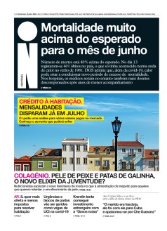 Capa Jornal i quinta-feira, 16 / junho / 2022