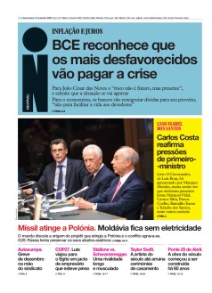 Capa Jornal i quarta-feira, 16 / novembro / 2022