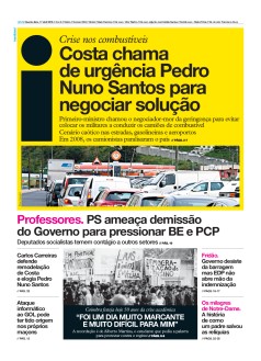 Capa Jornal i quarta-feira, 17 / abril / 2019