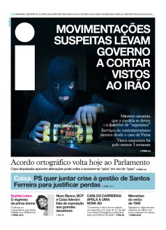Capa Jornal i quarta-feira, 17 / julho / 2019