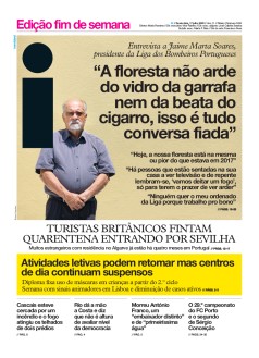 Capa Jornal i sexta-feira, 17 / julho / 2020