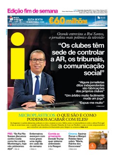 Capa Jornal i sexta-feira, 18 / janeiro / 2019
