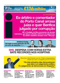 Capa Jornal i segunda-feira, 18 / fevereiro / 2019