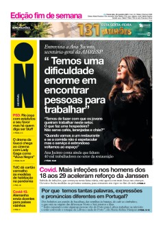 Capa Jornal i sexta-feira, 19 / novembro / 2021