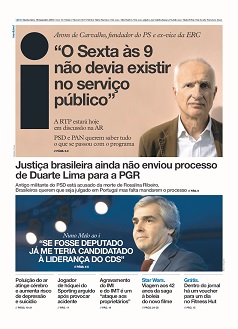 Capa Jornal i quinta-feira, 19 / dezembro / 2019
