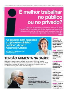 Capa Jornal i quarta-feira, 20 / fevereiro / 2019