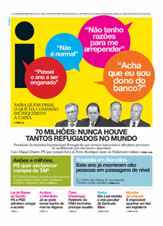 Capa Jornal i quinta-feira, 20 / junho / 2019