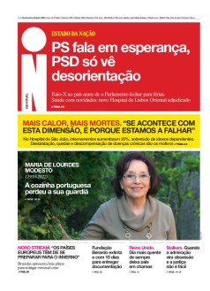 Capa Jornal i quarta-feira, 20 / julho / 2022