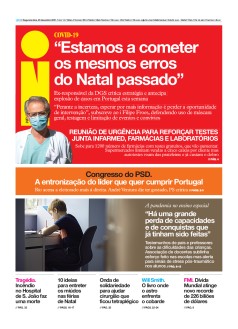Capa Jornal i segunda-feira, 20 / dezembro / 2021